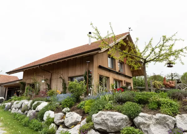 Neubau Stöckli aus Truberholzelemente in Gysestein